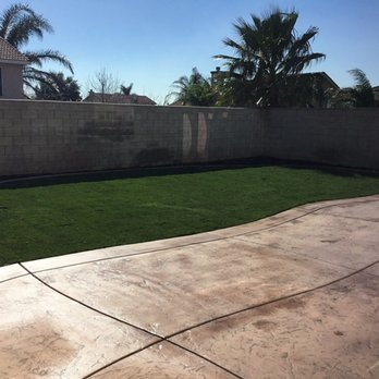 Tony's Landscape - my completed yard. New sod, cleaned out planter with decorative rock and cleaned/ sealed cement - Landscaping Near Me - Rialto, California Tony's Landscape - my completed yard. New sod, cleaned out planter with decorative rock and cleaned/ sealed cement - Landscaping Near Me - Rialto, California