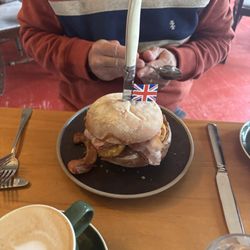 The Bath House Cafe - Fried egg and bacon sandwich.