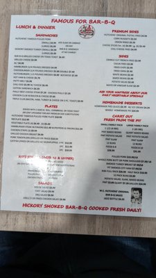 Menu photo 1 Hutchen's Barbeque Benton, KY Menu photo 1 Hutchen's Barbeque Benton, KY