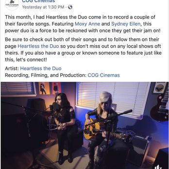 COG Cinemas - Video/Film Production Near Me