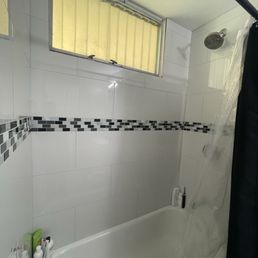 Final shower tub and tile