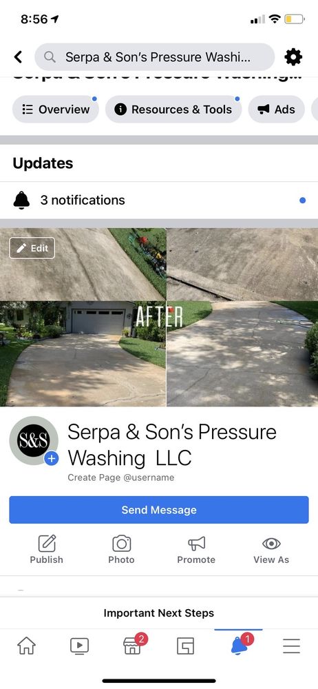 Slide of Serpa & Son’s Pressure Washing
