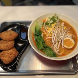 Ramen Takagi - Spicy Chicken Ramen (medium) with Chicken Korokke