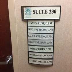 James W Rust, DPM - Door sign
