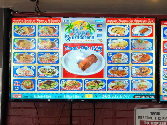 Menu photo 4 La Salvadorena Restaurant Aberdeen, WA