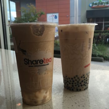 Sharetea - Coffee with vanilla ice-cream and honey milk tea with mini boba! - Coffee & Tea Near Me - Renton, Washington