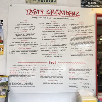 Tasty Creationz - Current menu - Ice Cream & Frozen Yogurt Near Me - Mears, Michigan