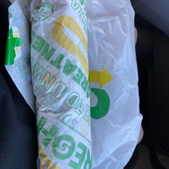 Subway - a bag of food in the passenger seat of a car - Fast Food Near Me - Sparta, Kentucky