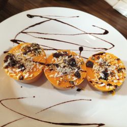 Cascade Mountain Restaurant - Mango dessert with shaved coconut. Super tasty and refreshing!