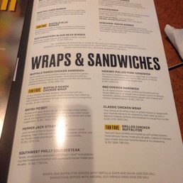 the menu for the burgers