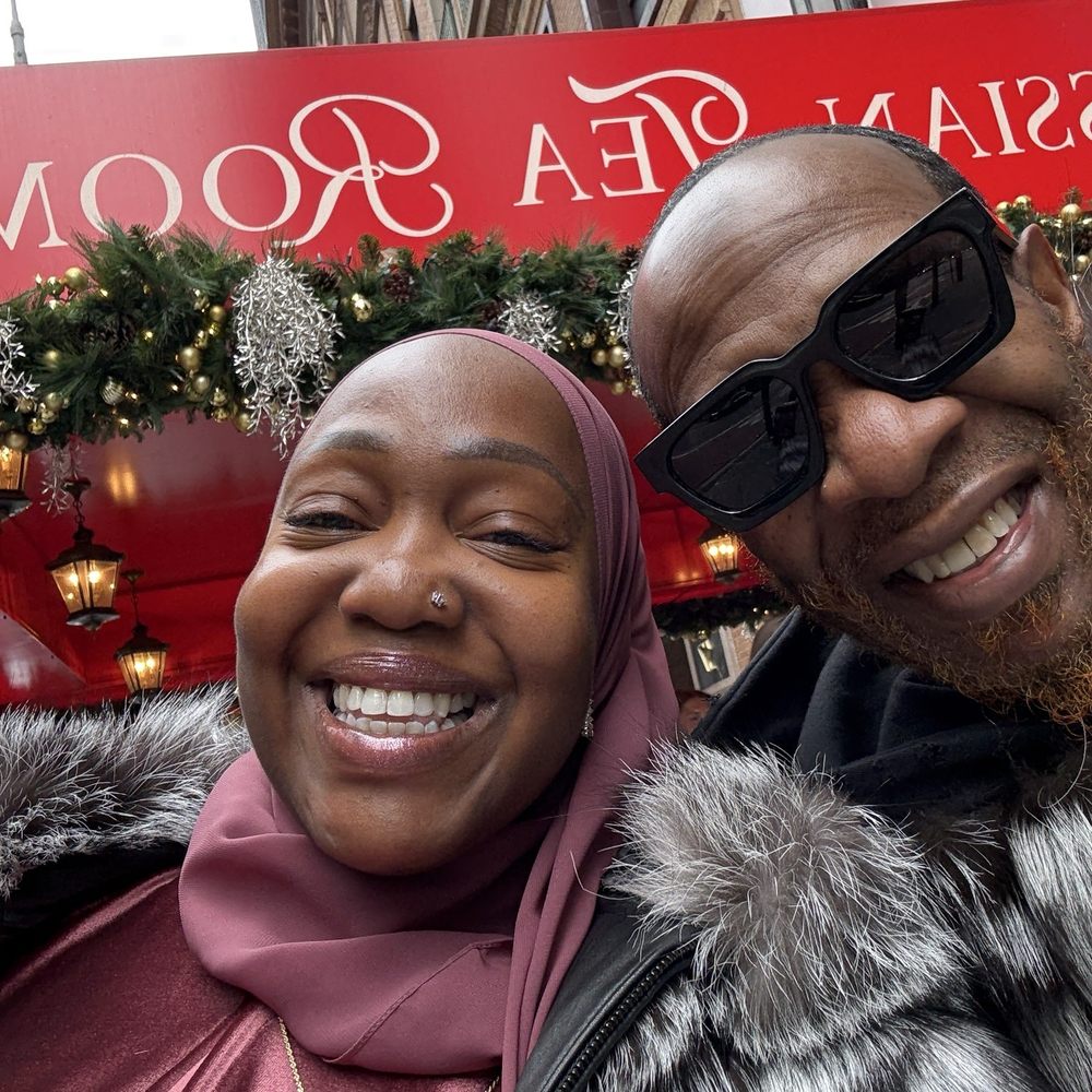 The Russian Tea Room - Hubby and I in front of the restaurant. - Tea Rooms Near Me - New York, New York