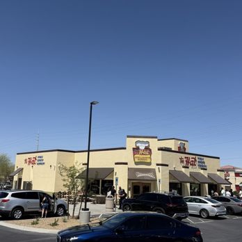 The Hat - About 30 cars in drive thru and about 20 people standing outside in line.  Well worth the wait tho. - Burgers Near Me - Las Vegas, Nevada