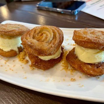 Dos Olas Cantina - Churro Sandwich is actually 3 sandwiches which was perfect for our party of 3 - Beer, Wine & Spirits Near Me - Park City, Utah
