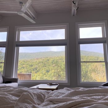 Full Moon Resort - View from the bed. - Hotels Near Me - Big Indian, New York
