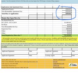 $250 non refundable move in fee (they will tell you it's a security deposit when you first move in / pay it online). $250 non refundable move in fee (they will tell you it's a security deposit when you first move in / pay it online).