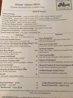 Menu photo 3 The Norwich Inn Norwich, VT Menu photo 3 The Norwich Inn Norwich, VT