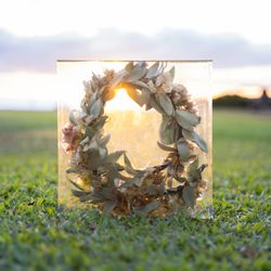 10X10 Haku flower crown resin wedding floral preservation.