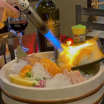 Taiko Sushi - Seared salmon & mix sashimi - Sushi Bars Near Me - Folsom, California Taiko Sushi - Seared salmon & mix sashimi - Sushi Bars Near Me - Folsom, California