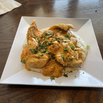 Gochas Breakfast Bar | Cascade - Special of the day, Cajun Fish and Grits. - Wine Bars Near Me - Atlanta, Georgia