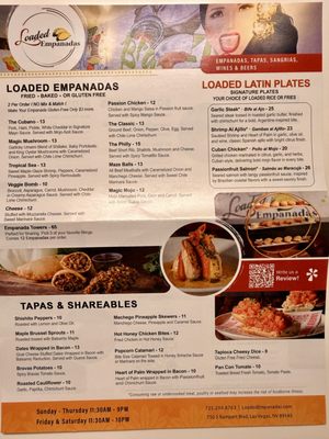 Menu photo 5 Loaded Empanadas Las Vegas, NV