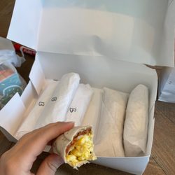 Fresh Donuts - Bacon egg and cheese taco