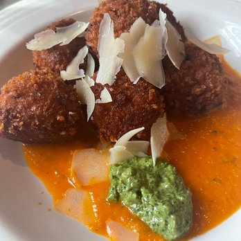 Mizuna - Spinach Arancini 5/5: A Must try! Think of it as a meatless meatball. - New American Near Me - Spokane, Washington Mizuna - Spinach Arancini 5/5: A Must try! Think of it as a meatless meatball. - New American Near Me - Spokane, Washington
