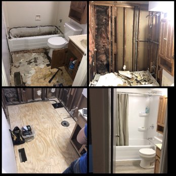 Spray Home Services - Bath Fitter had been leaking unbeknownst to homeowner until it was too late. Replaced flooring, tub and tub surround. - General Contractors Near Me Spray Home Services - Bath Fitter had been leaking unbeknownst to homeowner until it was too late. Replaced flooring, tub and tub surround. - General Contractors Near Me