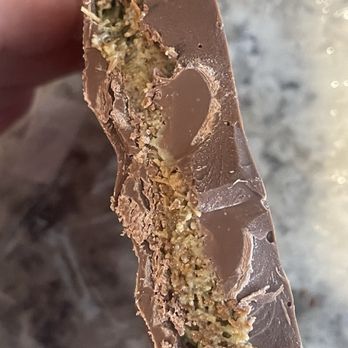 Rocky Mountain Chocolate Factory - What was supposed to be the Dubai chocolate pistachio knafeh bar but ended up being a nearly solid brick of just chocolate - Chocolatiers & Shops Near Me - Camarillo, California Rocky Mountain Chocolate Factory - What was supposed to be the Dubai chocolate pistachio knafeh bar but ended up being a nearly solid brick of just chocolate - Chocolatiers & Shops Near Me - Camarillo, California