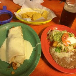 two plates of food and a drink