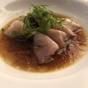 AnQi Bistro - Hamachi sashimi with shaved black truffles - I N S A N E - Asian Fusion Near Me - Costa Mesa, California