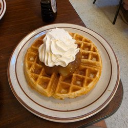 Country Store Cafe - Apple waffle with whip cream.