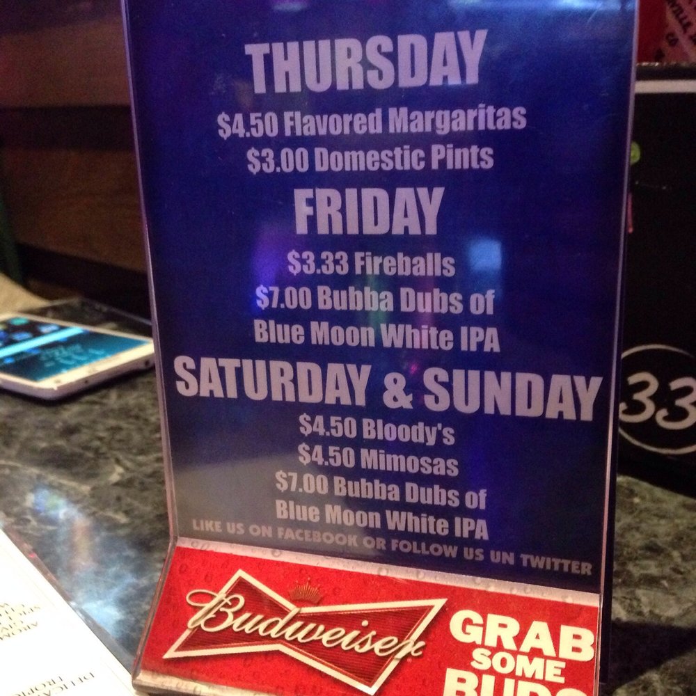 Bubba's 33 - The only weekday they're  open for lunch is Friday. - American Near Me - Fishers, Indiana