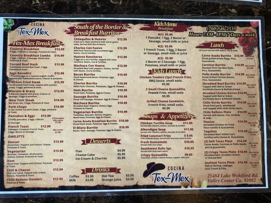 Menu photo 5 Cocina Tex Mex Escondido, CA Menu photo 5 Cocina Tex Mex Escondido, CA