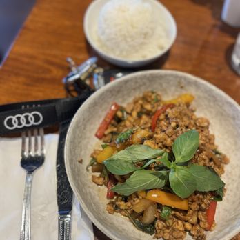 Bangkok By The Bay - Gai Gapraw + the rice that came along - great main dish! - Thai Near Me - Berkeley, California Bangkok By The Bay - Gai Gapraw + the rice that came along - great main dish! - Thai Near Me - Berkeley, California