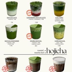 Monday to Sunday Dessert Cafe - New Hojicha Series!