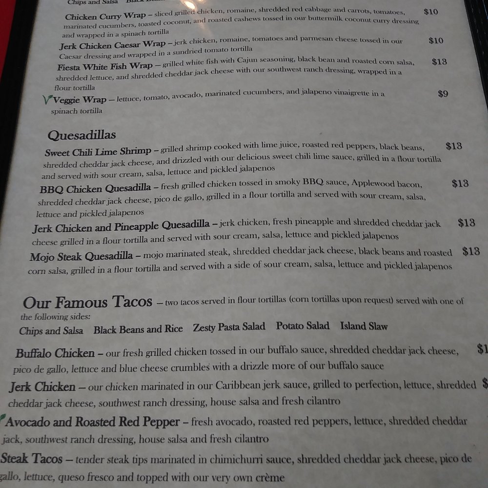 Back 40 Urban Cafe - menu - Caribbean Near Me - St. Augustine, Florida Back 40 Urban Cafe - menu - Caribbean Near Me - St. Augustine, Florida