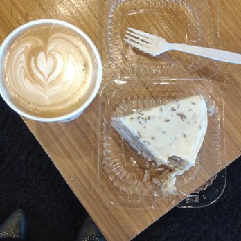 Union Roasters - Pretty coffee art and yummy earl grey cake. - Coffee & Tea Near Me - Coeur d'Alene, Idaho Union Roasters - Pretty coffee art and yummy earl grey cake. - Coffee & Tea Near Me - Coeur d'Alene, Idaho