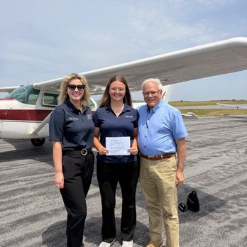 Pitcairn Flight Academy - Rylie Lewis (middle) PPL checkride with Bruce Thompson (Right) and CFI Jacquelyn O'Neill (Left) - Flight Instruction Near Me - Pottstown, Pennsylvania Pitcairn Flight Academy - Rylie Lewis (middle) PPL checkride with Bruce Thompson (Right) and CFI Jacquelyn O'Neill (Left) - Flight Instruction Near Me - Pottstown, Pennsylvania