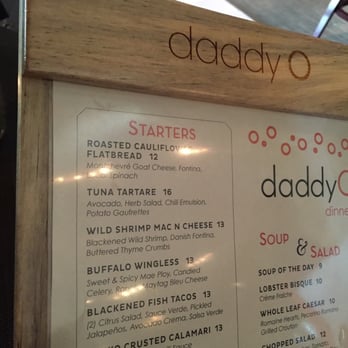 Daddy O - the menus are affixed to these study wooden boards - a nice touch - New American Near Me - Brant Beach, New Jersey
