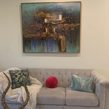 B.Y.O.B. SERVICES - Large painting hung in home living room - Landscaping Near Me