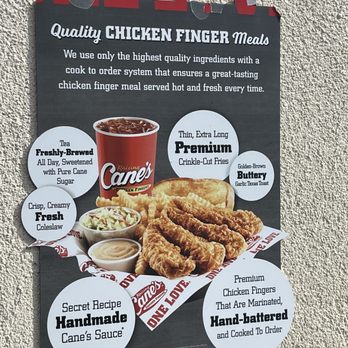 Raising Cane's Chicken Fingers - Drive thru reminder - Chicken Shop Near Me - Roseville, California Raising Cane's Chicken Fingers - Drive thru reminder - Chicken Shop Near Me - Roseville, California