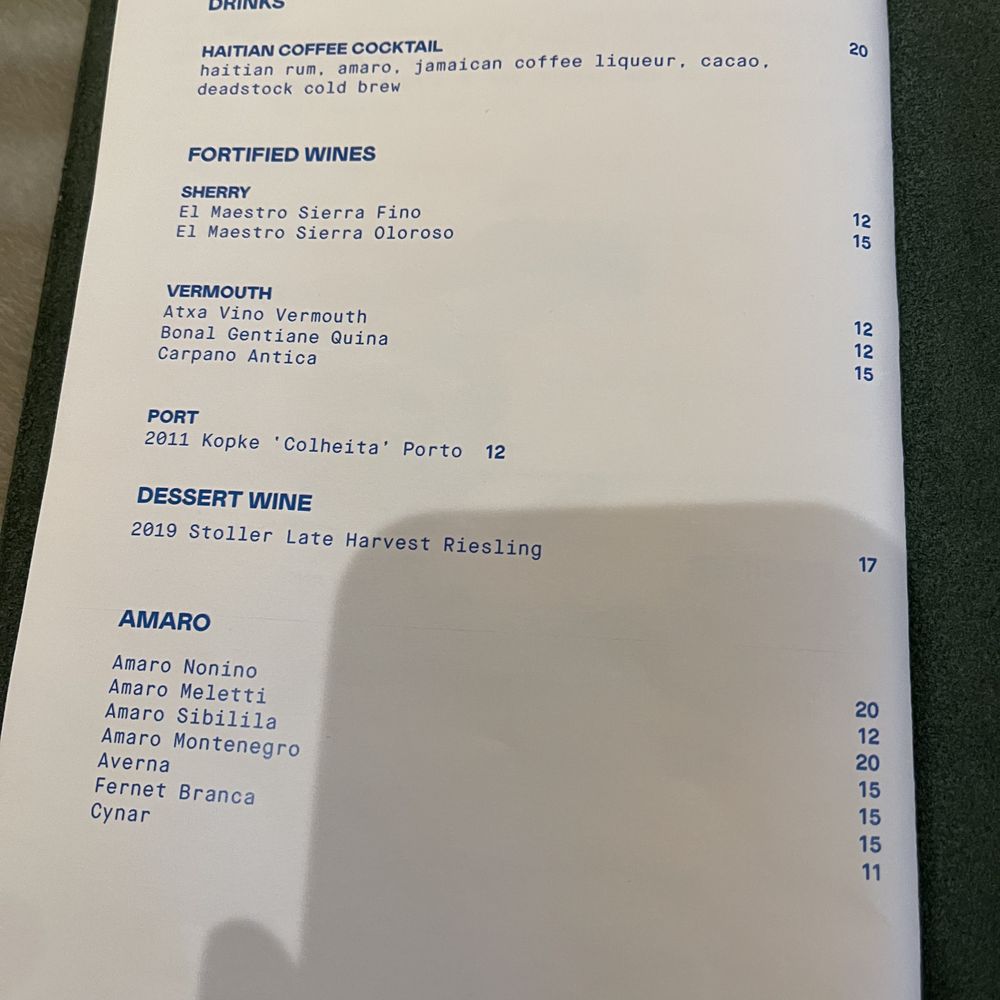 kann - Dessert drink menu at kann in Portland. - Caribbean Near Me - Portland, Oregon