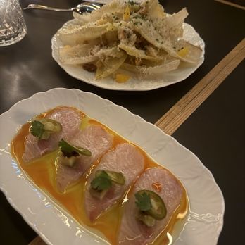 Alder - Hamachi crudo and Endive salad - Desserts Near Me - Toronto, Ontario