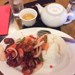 Choys Chinese Restaurant - Sweet and sour pork with rice (only $7.80)