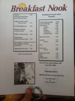 Menu photo 2 The Breakfast Nook Davis, WV