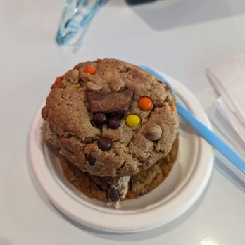 Mixed Desserts - Reese's and butterfinger cookies with chocolate chip cookie dough - Desserts Near Me - Cary, North Carolina Mixed Desserts - Reese's and butterfinger cookies with chocolate chip cookie dough - Desserts Near Me - Cary, North Carolina