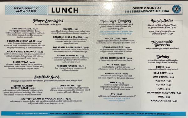 Menu photo 4 Bisbee Breakfast Club Tucson, AZ
