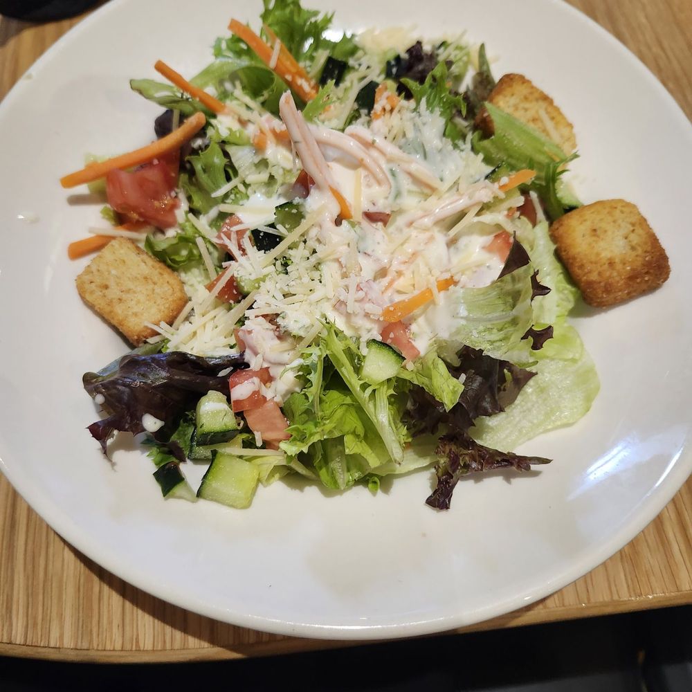 BJ's Restaurant & Brewhouse - House salad with ranch - Pizza Near Me - Burbank, California