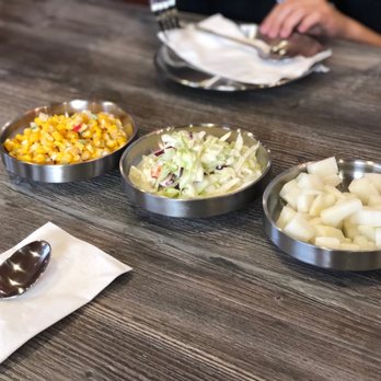 Knockout Chicken - Chula - Cole slaw & radishes are included with the chicken dishes. We ordered corn salad on the side. - Chicken Shop Near Me - Chula Vista, California