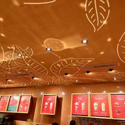 Starbucks - Menu and ceiling